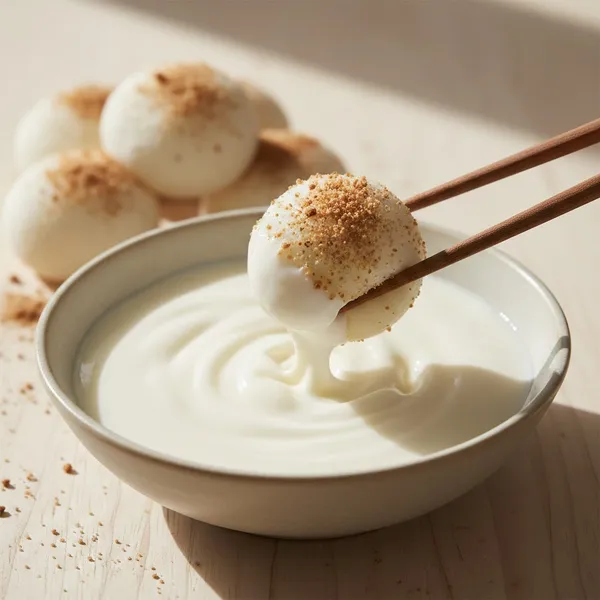 Cách Làm Bánh Mochi Chấm Kem Sữa Dẻo Mịn Cực "Núng Nính"