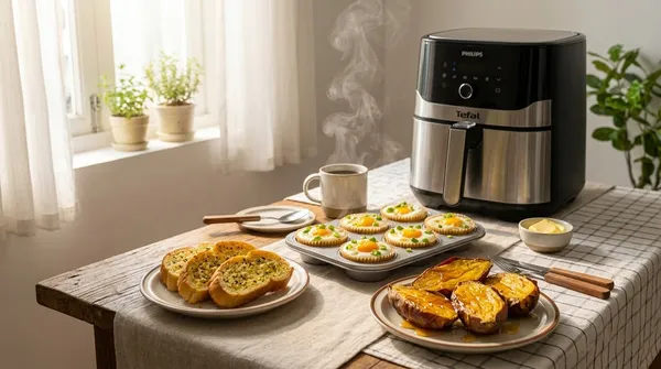 10 Món Ăn Sáng Nồi Chiên Không Dầu Siêu Nhanh & Dinh Dưỡng