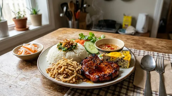 Bí quyết nấu Cơm Tấm sườn bì chả chuẩn vị Sài Gòn thơm ngon