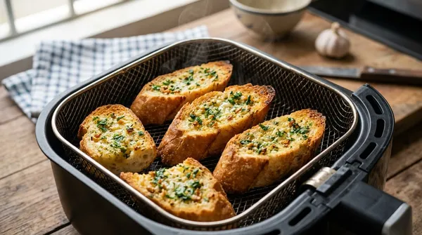 Bí Quyết Làm Bánh Mì Bơ Tỏi Bằng Nồi Chiên Không Dầu Giòn Rụm