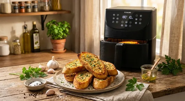 Cách Làm Bánh Mì Bơ Tỏi Bằng Nồi Chiên Không Dầu Giòn Thơm