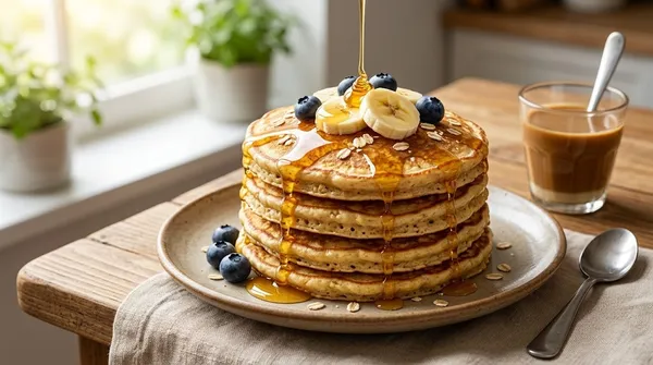 Cách Làm Bánh Pancake Chuối Yến Mạch Healthy, Không Bột Mì
