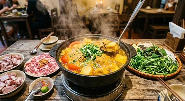 Cách Nấu Lẩu Riêu Cua Bắp Bò Ngon, Riêu Đóng Tảng Chuẩn Vị